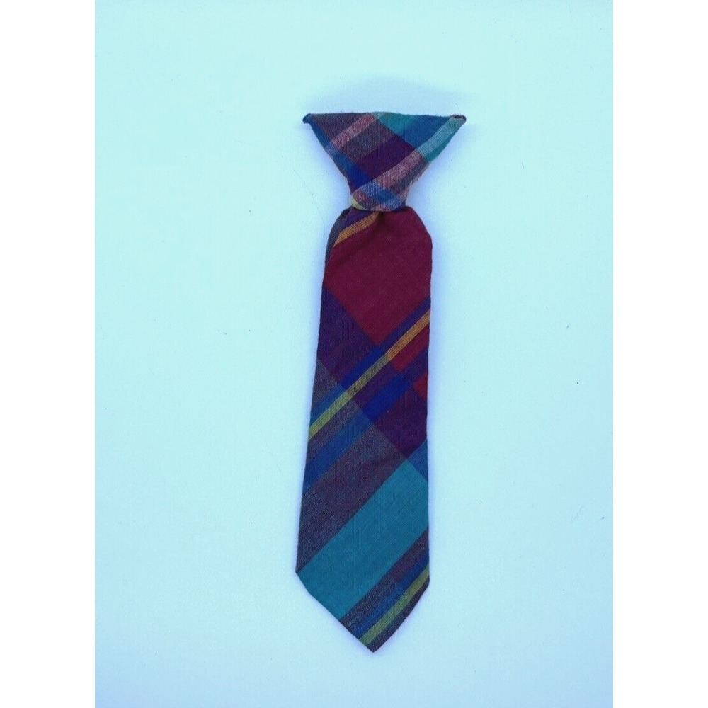 Vintage Classic Boys Clip On Neck Tie 100% Cotton ~ USA ~ Preppy